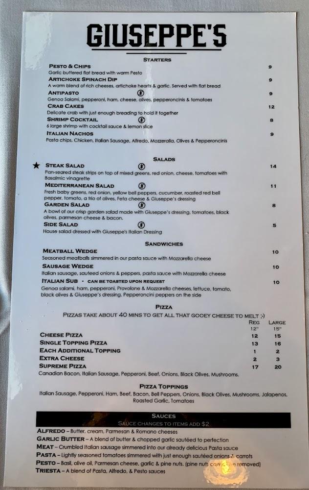 Giuseppe's Menu image 3